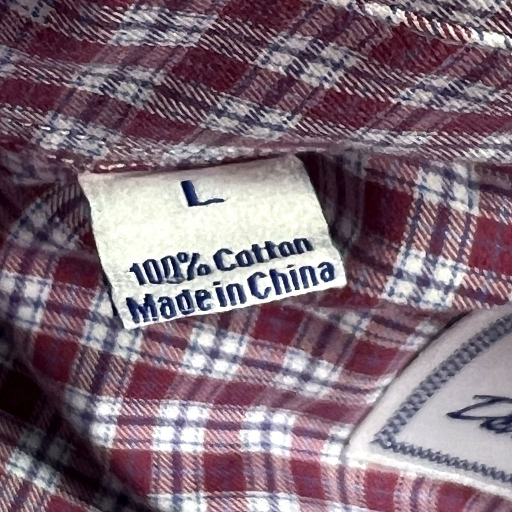 David Donahue David Donahue Dress Shirt Mens Large Red Plaid Check Button-Down Shirt Size 42R - 6 Thumbnail