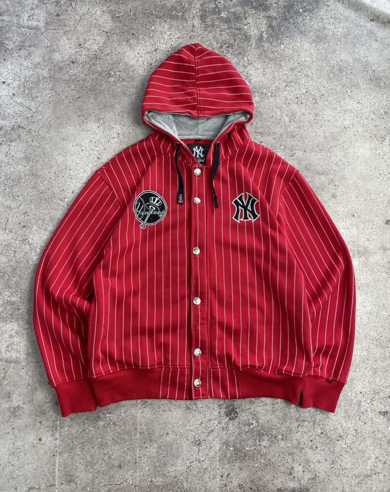New York Yankees Red 00s Yankees Zip Hoodie w/ Rhinestone Buttons New York Size US XL / EU 56 / 4 - 1 Thumbnail