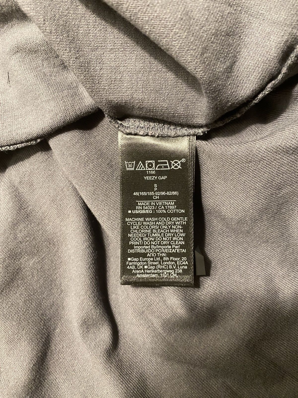 Gap × Yeezy YZY Gap T-Shirt Dark Grey Size US S / EU 44-46 / 1 - 4 Thumbnail