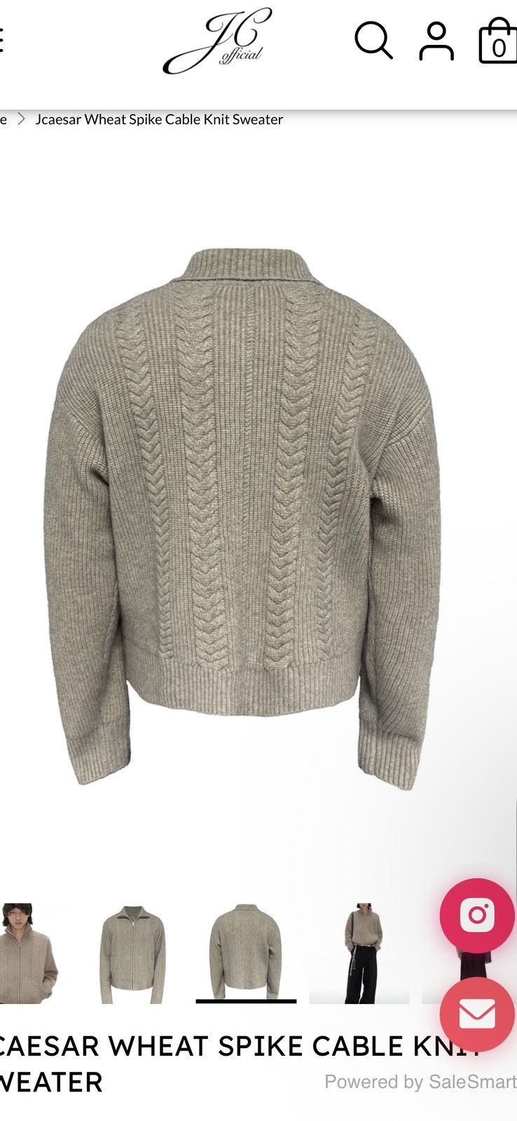 Other Jcaesar Wheat Wool Knitted Zip Up with Turtleneck Size US S / EU 44-46 / 1 - 3 Thumbnail