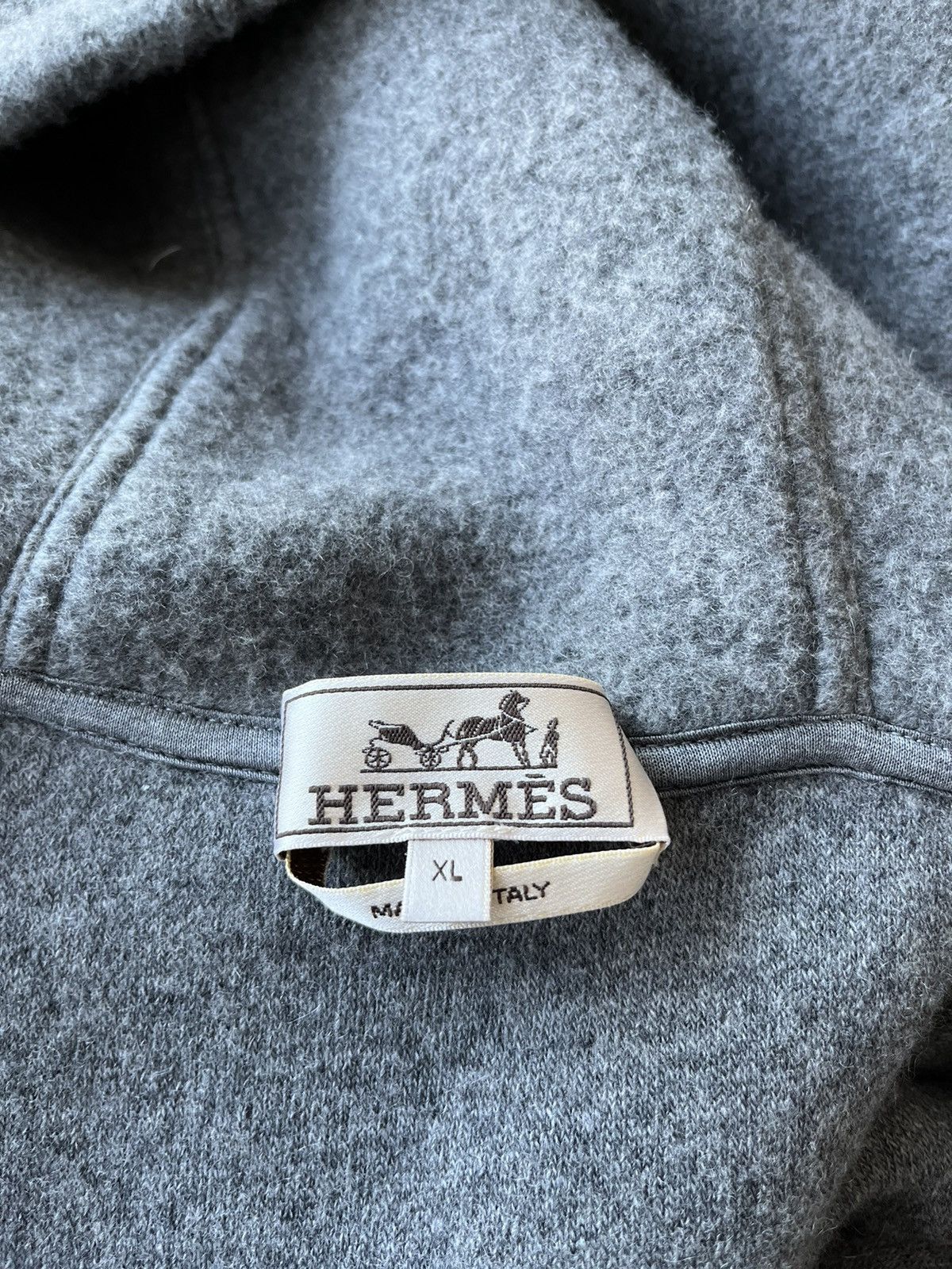 Hermes $5k Super Runway Leather Cashmere Hooded Sweater