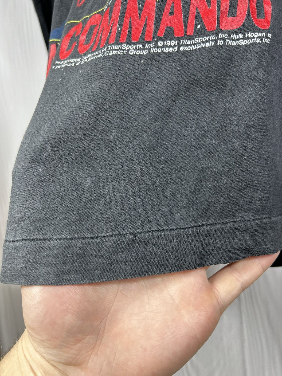 Vintage Rare 1991 Hulk Hogan Shep Ramsey Suburban Commando T-Shirt Size US XL / EU 56 / 4 - 11 Thumbnail