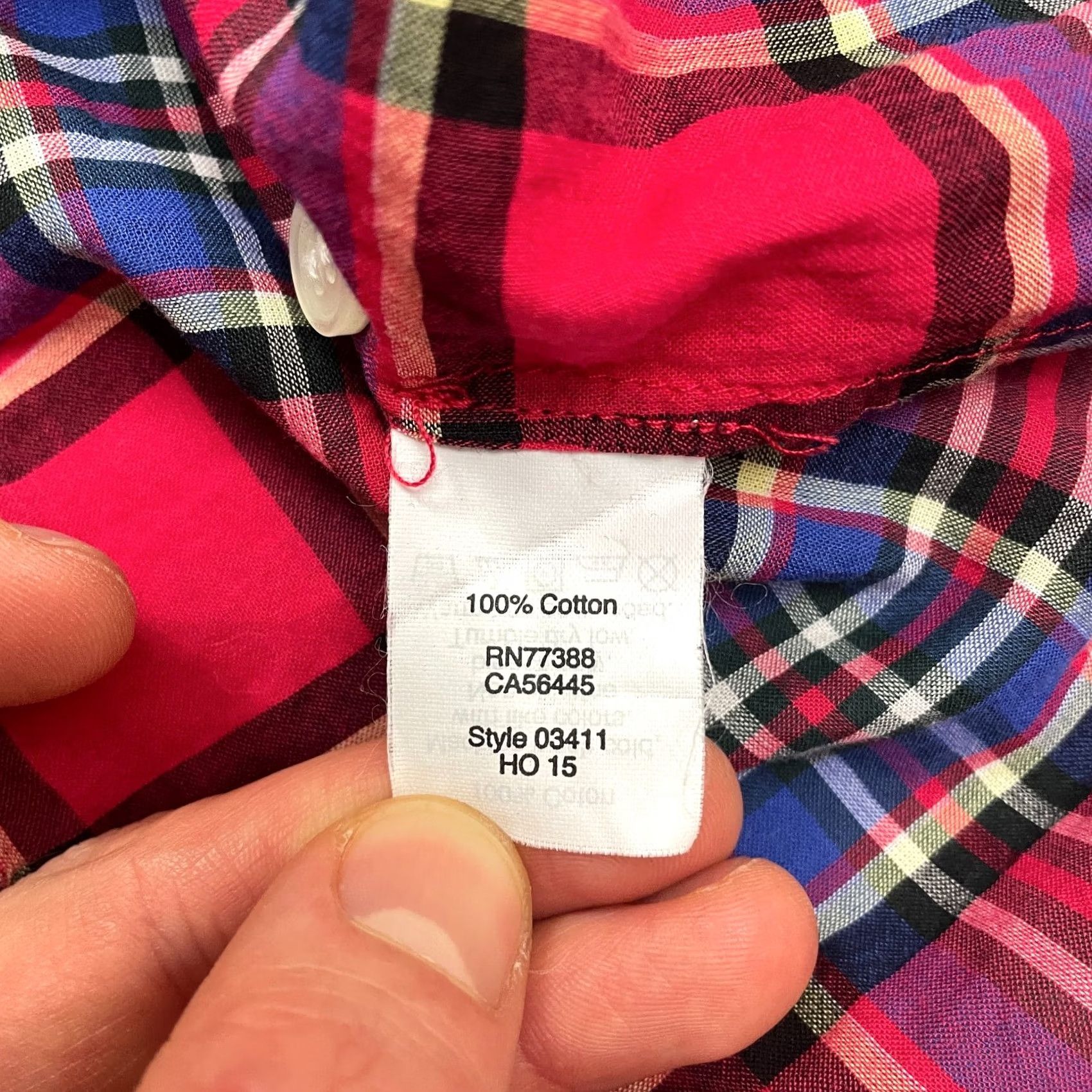 J.Crew J.Crew Shirt Women 2XS Red Blue Plaid Button-Down Long Sleeve Cotton Crewneck? No Size XXS / US 00 / IT 34 - 5 Thumbnail