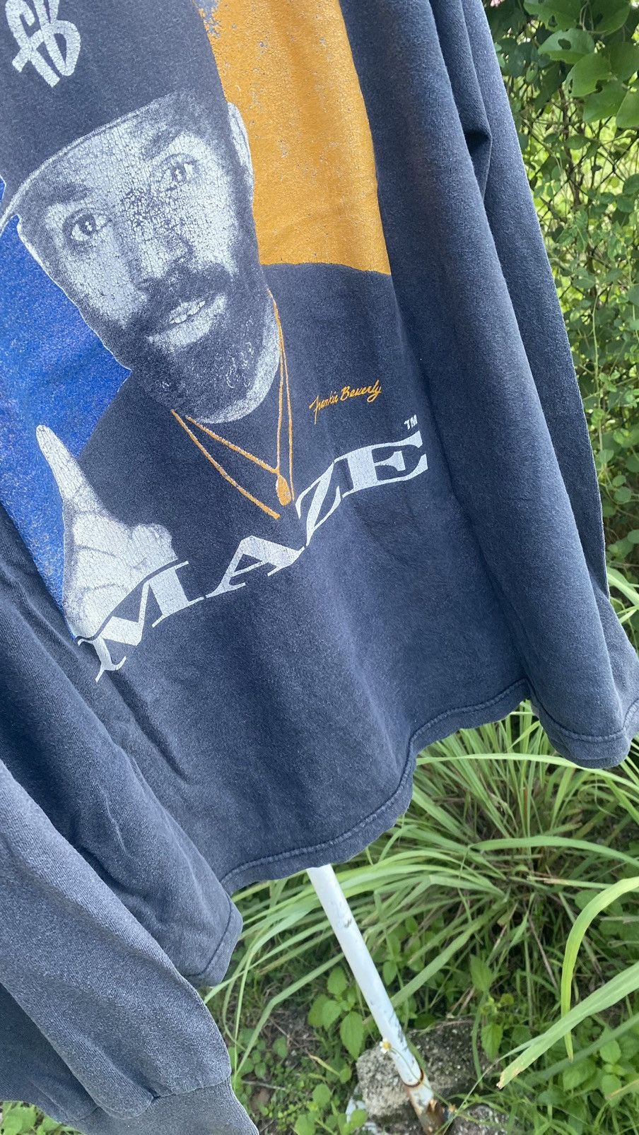 Rap Tees Vintage 90s MAZE Frankie Beverly L/S Tshirt Size US XXL / EU 58 / 5 - 14 Thumbnail