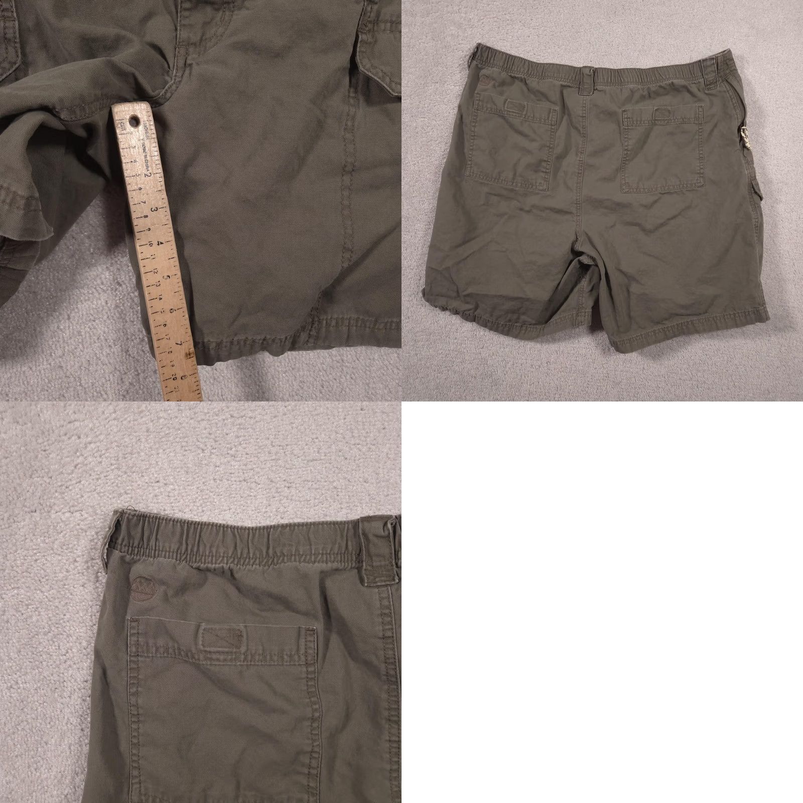 Wrangler Wrangler Cargo Shorts Mens 42 Green Elastic Waist Utility Pockets 7 Inseam Size US 42 / EU 58 - 9 Thumbnail