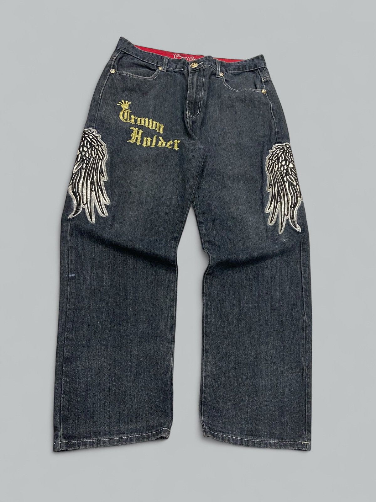 Vintage Crown Holder Southpole Raw Blue Type Jeans Y2k Y3