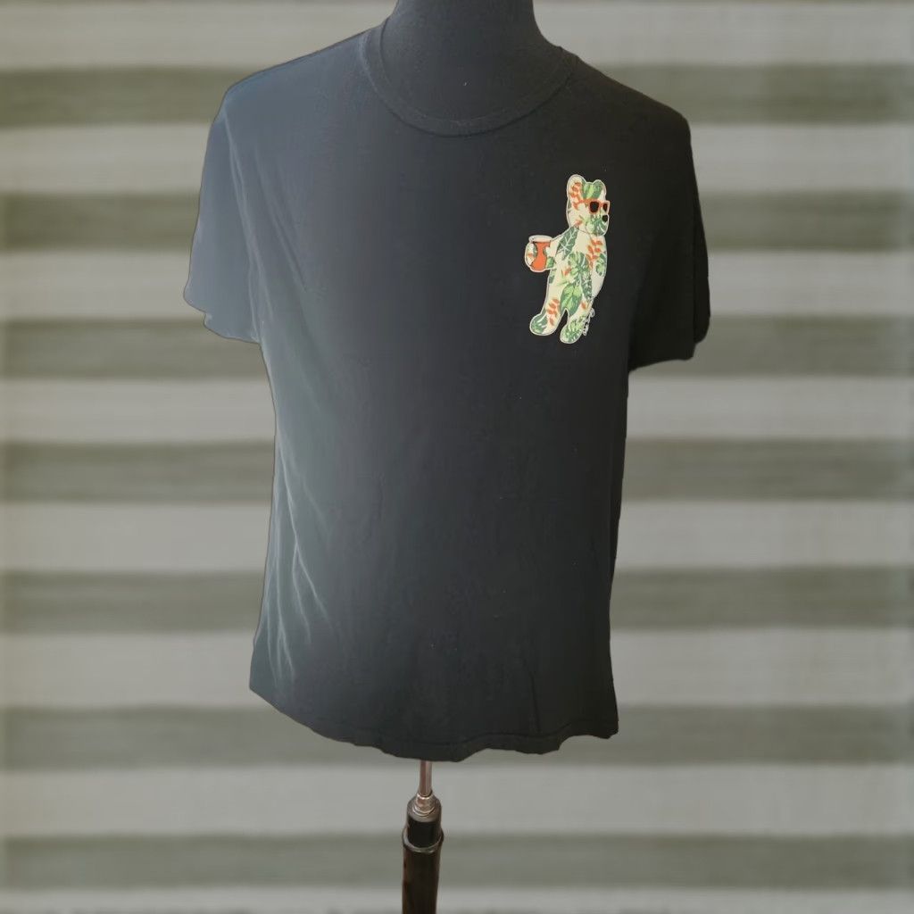 Vintage Riot Society Mens L Black T-Shirt Logo Leaf Bear W/Red Solo Cup Shirt Regular Adult Large Black Logo Mens Size US L / EU 52-54 / 3 - 1 Thumbnail