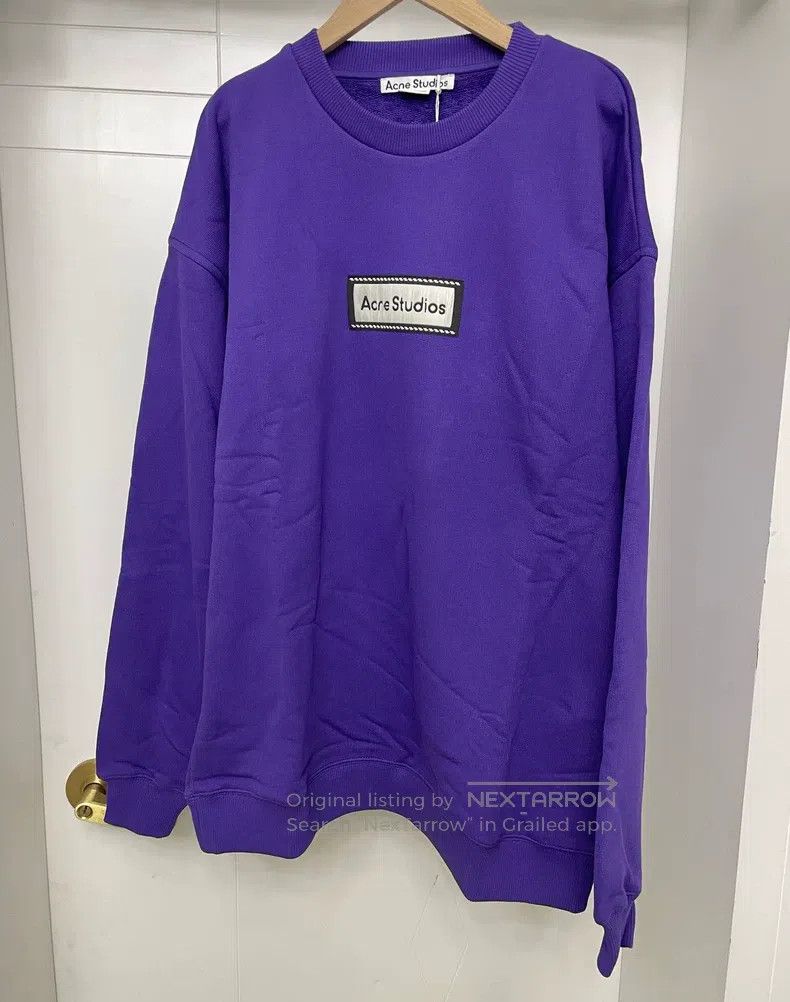 Acne Studios Acne Studios Purple Crew Neck Sweatshirt Size US S / EU 44-46 / 1 - 1 Thumbnail