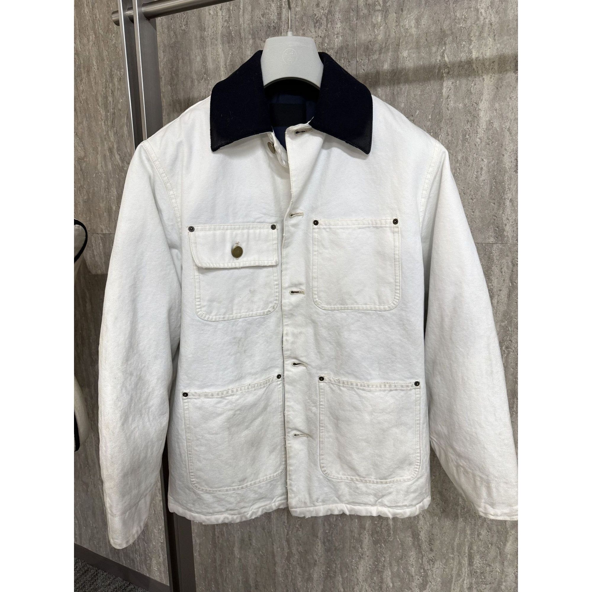 Prada Prada Make Old models Dirty White Cotton Workwear Jacket Wit Size XS / US 0-2 / IT 36-38 - 3 Thumbnail