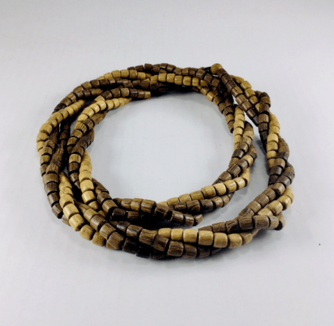 Vintage LOEWESTAMM Boho Hippie Necklace Twisted Natural Wood Beads Size ONE SIZE - 5 Thumbnail