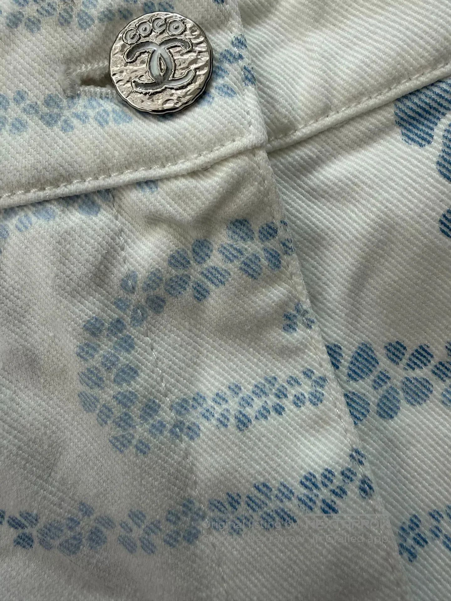 Chanel Chanel 25M Cocobeach White Print Jeans. Size US 36 / EU 52 - 3 Thumbnail
