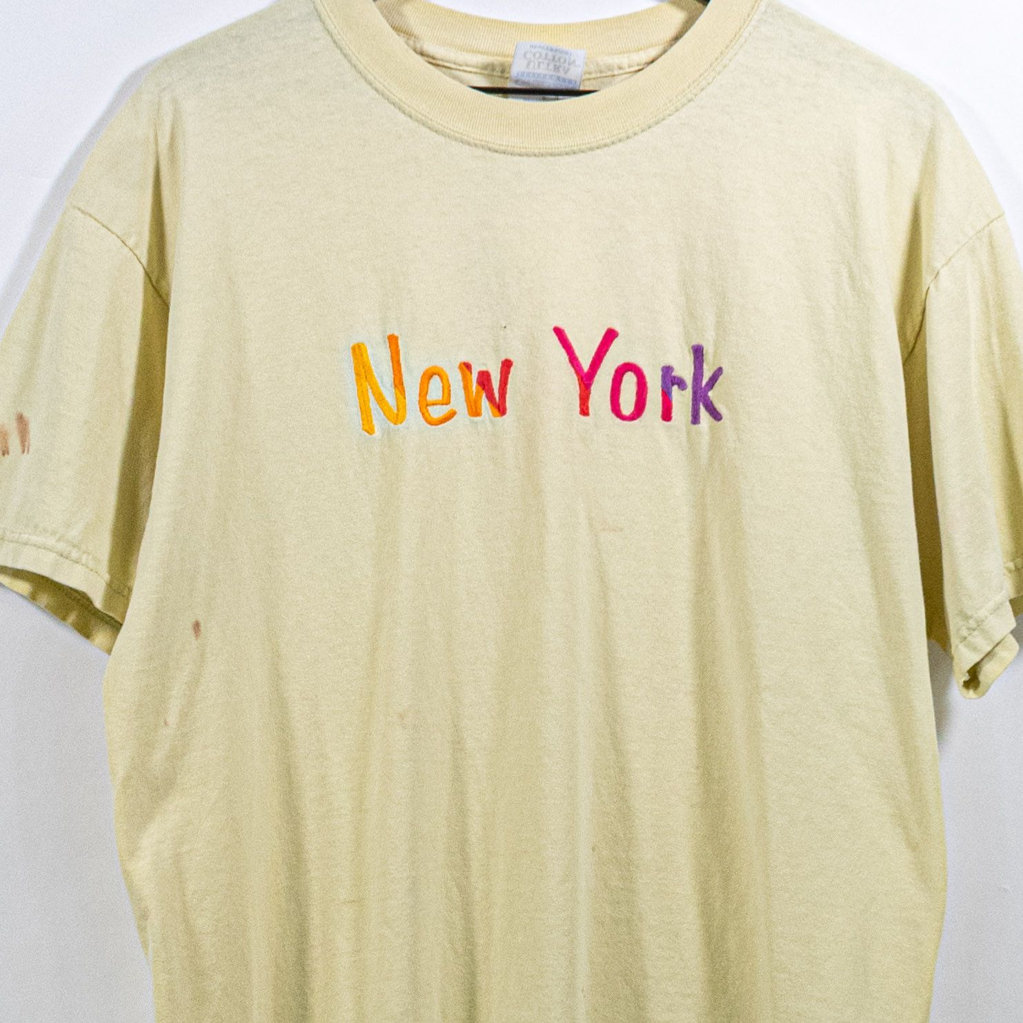 Vintage New York Embroidered Sun Faded T-Shirt Y2K Streetwear Size US L / EU 52-54 / 3 - 3 Thumbnail