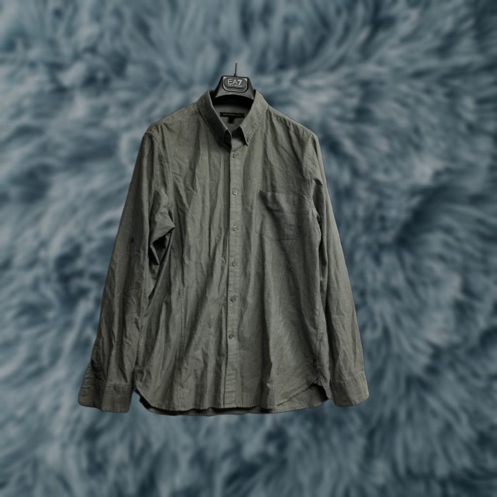 John Varvatos John Varvatos Shirt Mens Large Button-Up Gray Dress Casual Long Sleeve Old? Size US L / EU 52-54 / 3 - 1 Thumbnail