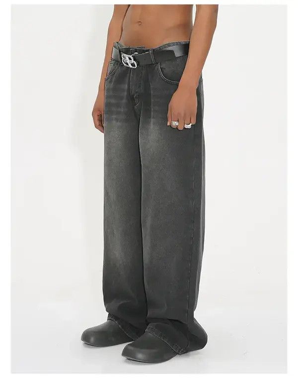 Jean Michiru x Hanai washed faded y2k loose baggy jeans Size US 28 / EU 44 - 6 Thumbnail