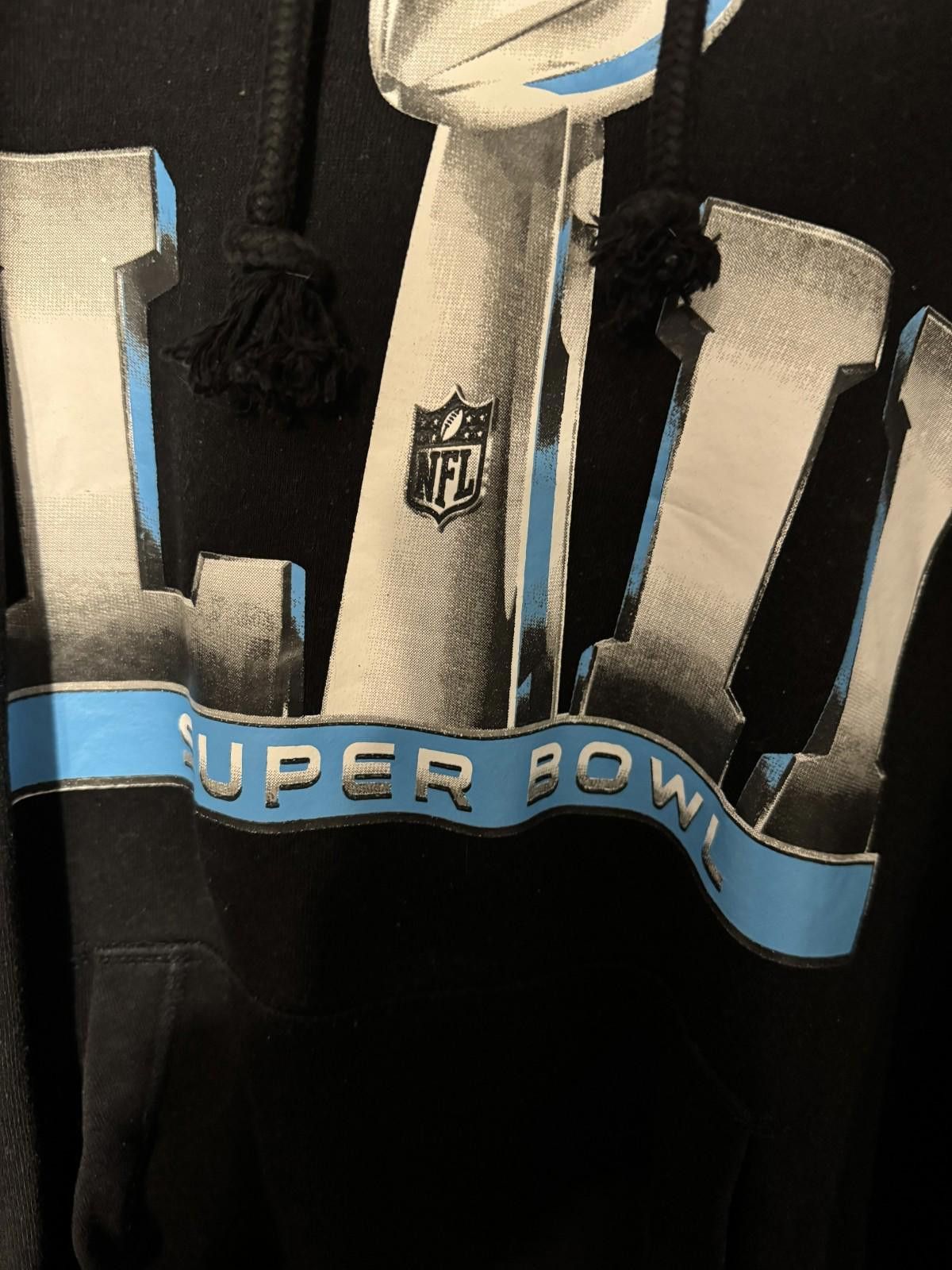 47 Super Bowl LII '47 Brand Pullover Hoodie Men's Size L Black Size ONE SIZE - 4 Thumbnail