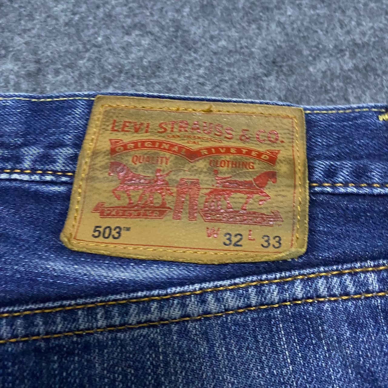 If Six Was Nine 💥Vintage Levis 503 Distressed Denim Kurt Cobain Style Size US 33 - 13 Thumbnail