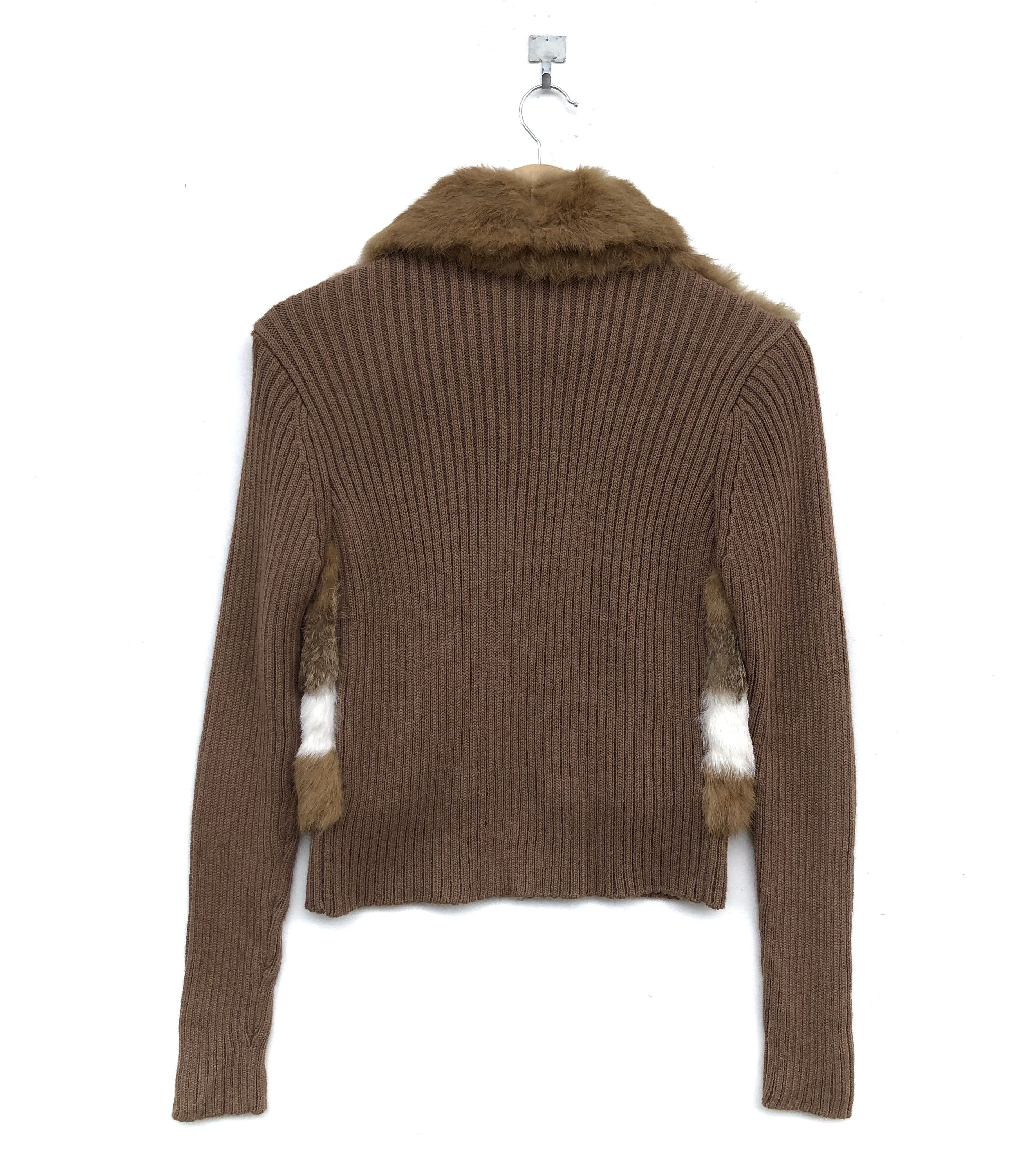 Japanese Brand AW2024 ALDRIDGE JAPAN RABBIT FUR BELLY KNIT JACKET Size S / US 4 / IT 40 - 3 Thumbnail