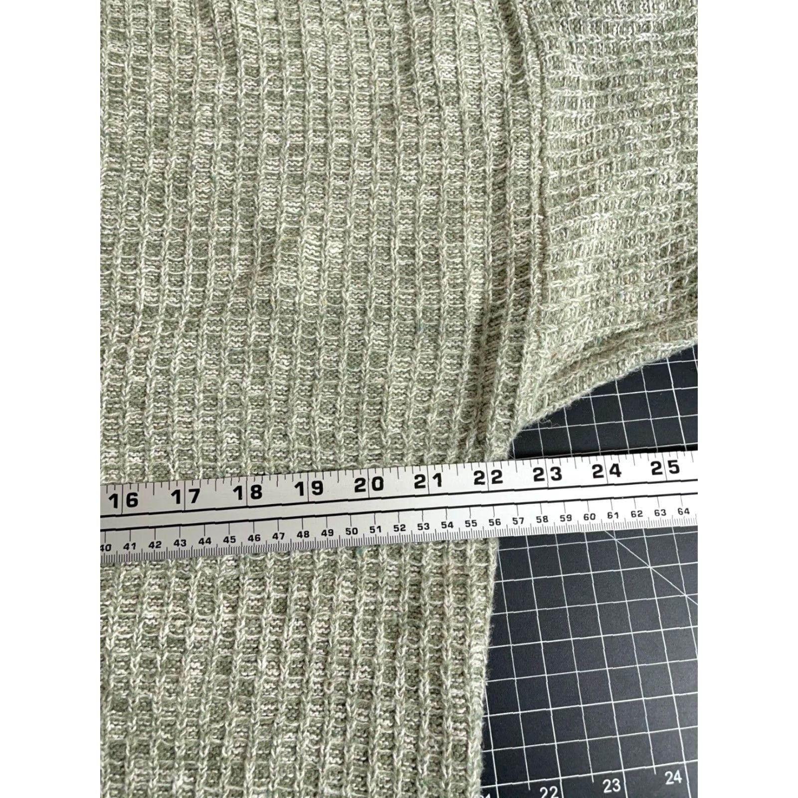 Vintage VINTAGE L'Homme Henley Sweater Shirt Adult Medium Khaki Green Chunky Knit Size US M / EU 48-50 / 2 - 5 Thumbnail