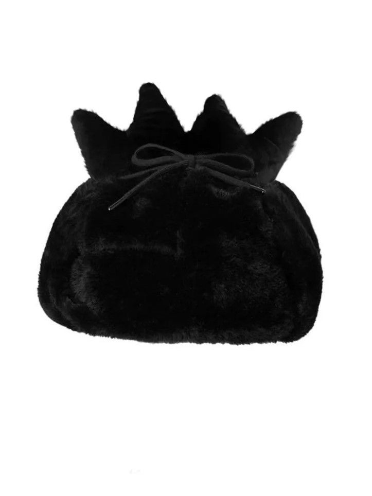 Japanese Brand Y2K Vintage Kigurumi Black Ushanka Autumn Winter Warm Hat Size ONE SIZE - 4 Thumbnail