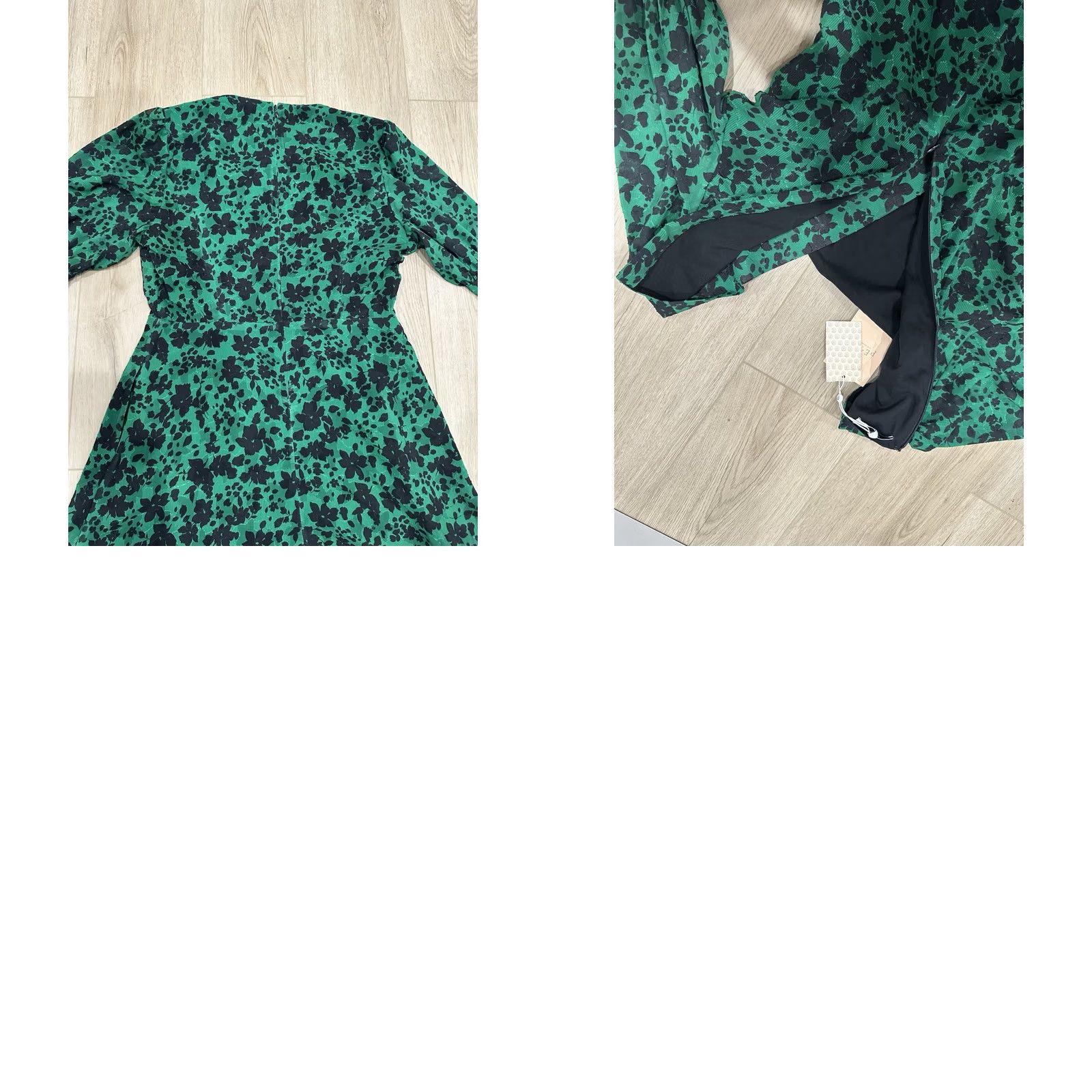 Vintage Pearl By Lela Rose Womens Emerald Floral Jacquard Asymmetrical MIDI Dress 12 Size XL / US 12-14 / IT 48-50 - 11 Thumbnail