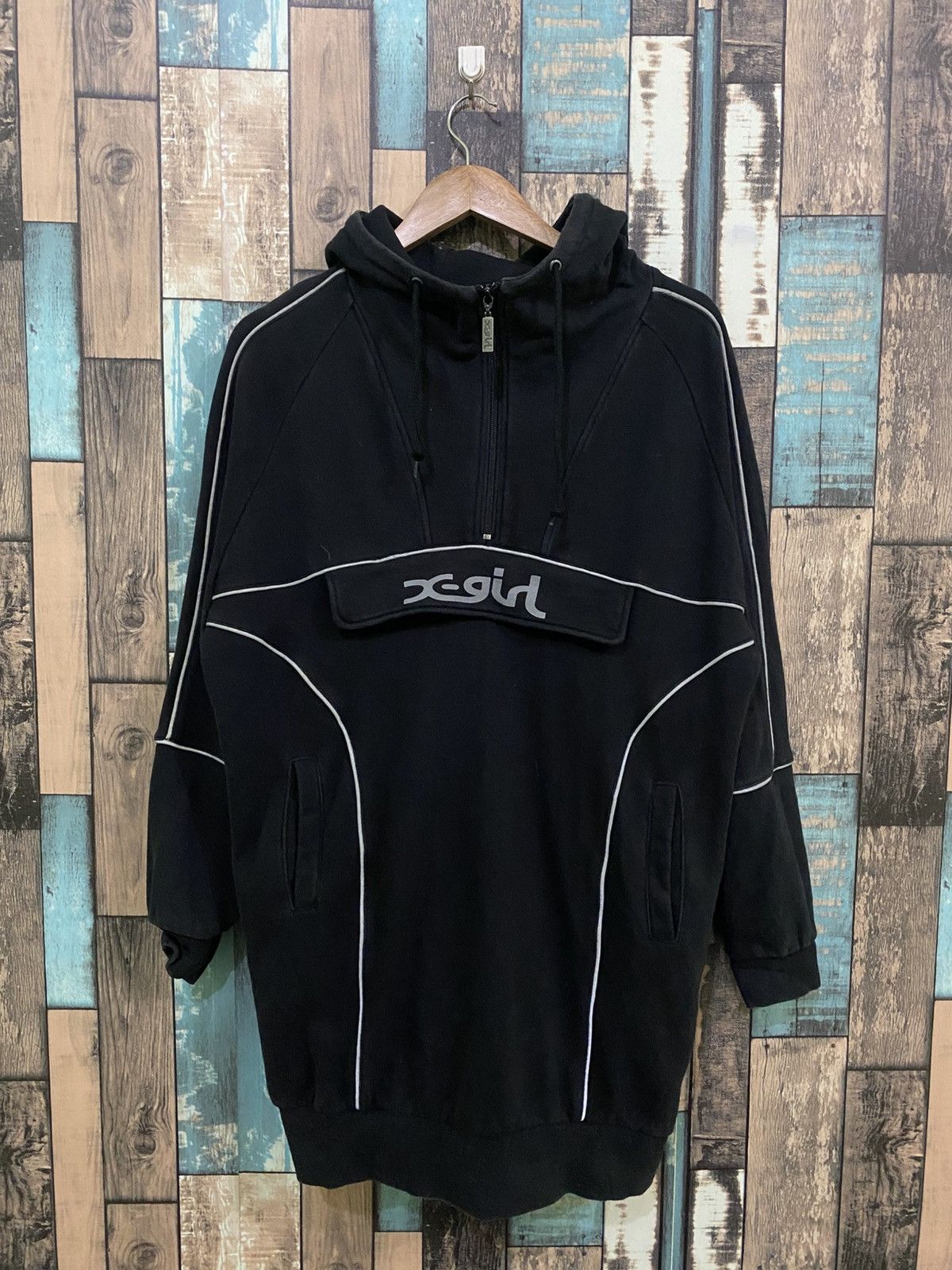 Japanese Brand Japanese Brand x-girl reflective line anorax hoodie Size US M / EU 48-50 / 2 - 10 Thumbnail