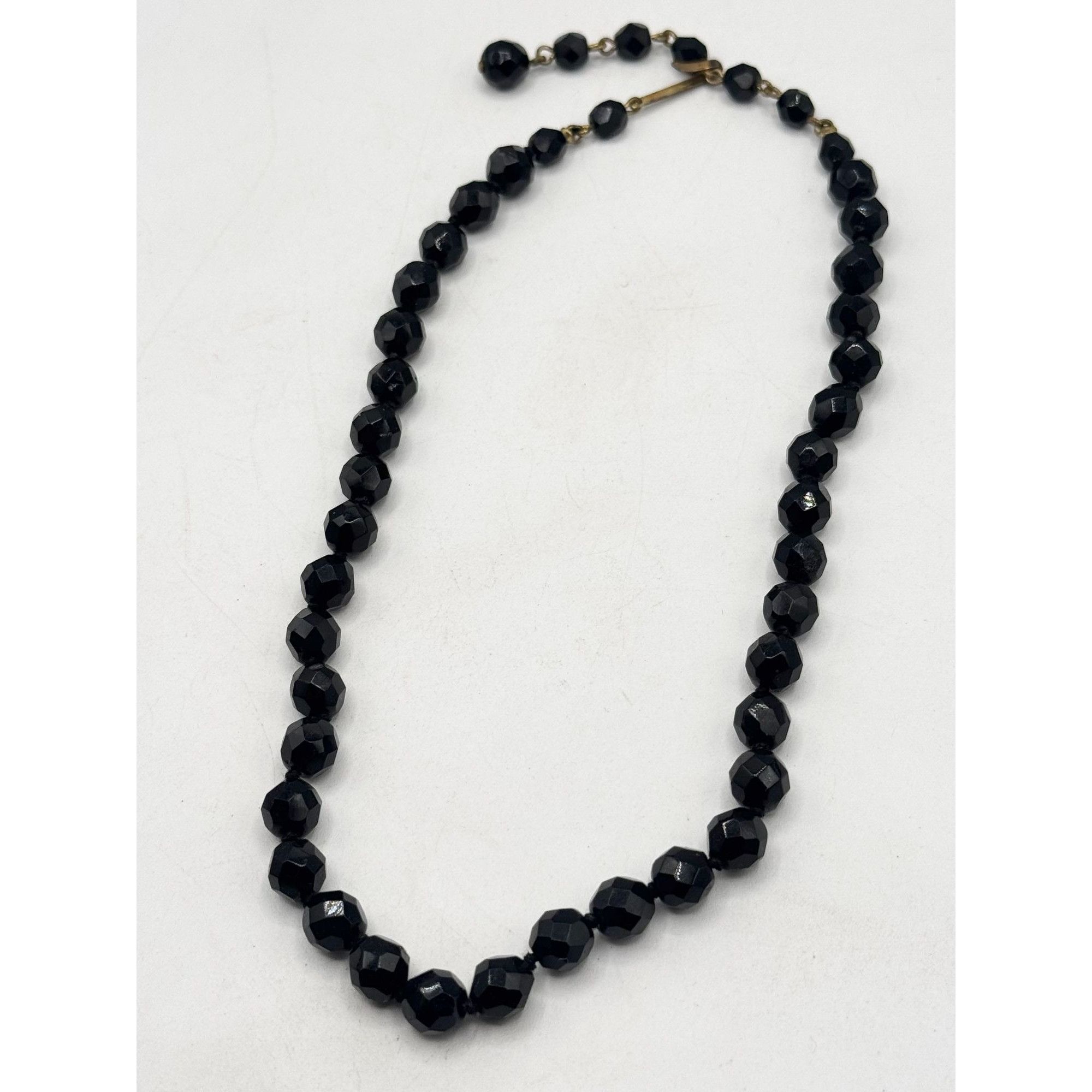 Vintage Estate vintage faceted black crystal necklace Size ONE SIZE - 3 Thumbnail