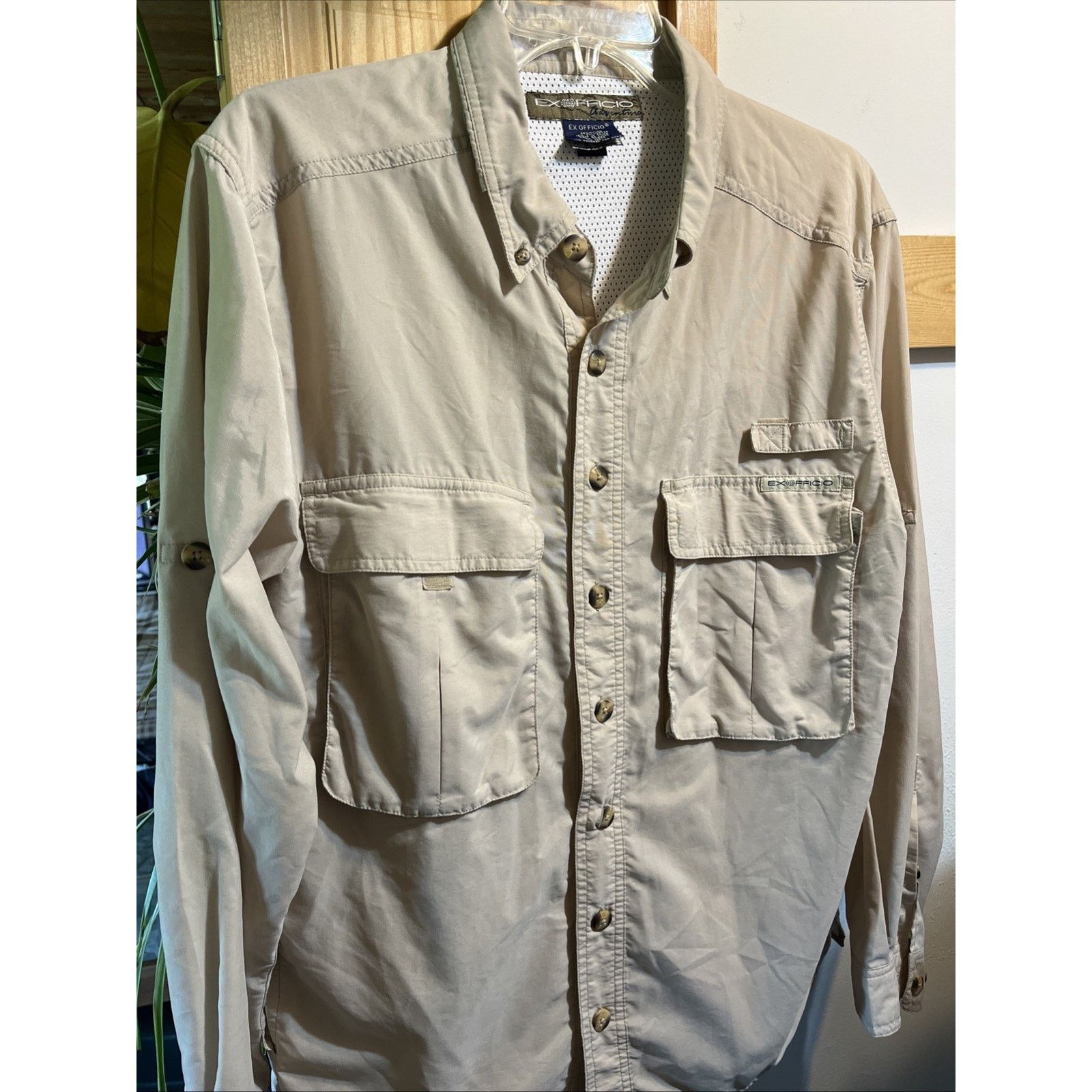ExOfficio Orvis Mens Large Insect Shield Exofficio Brown Fishing Shirt Size US L / EU 52-54 / 3 - 2 Thumbnail