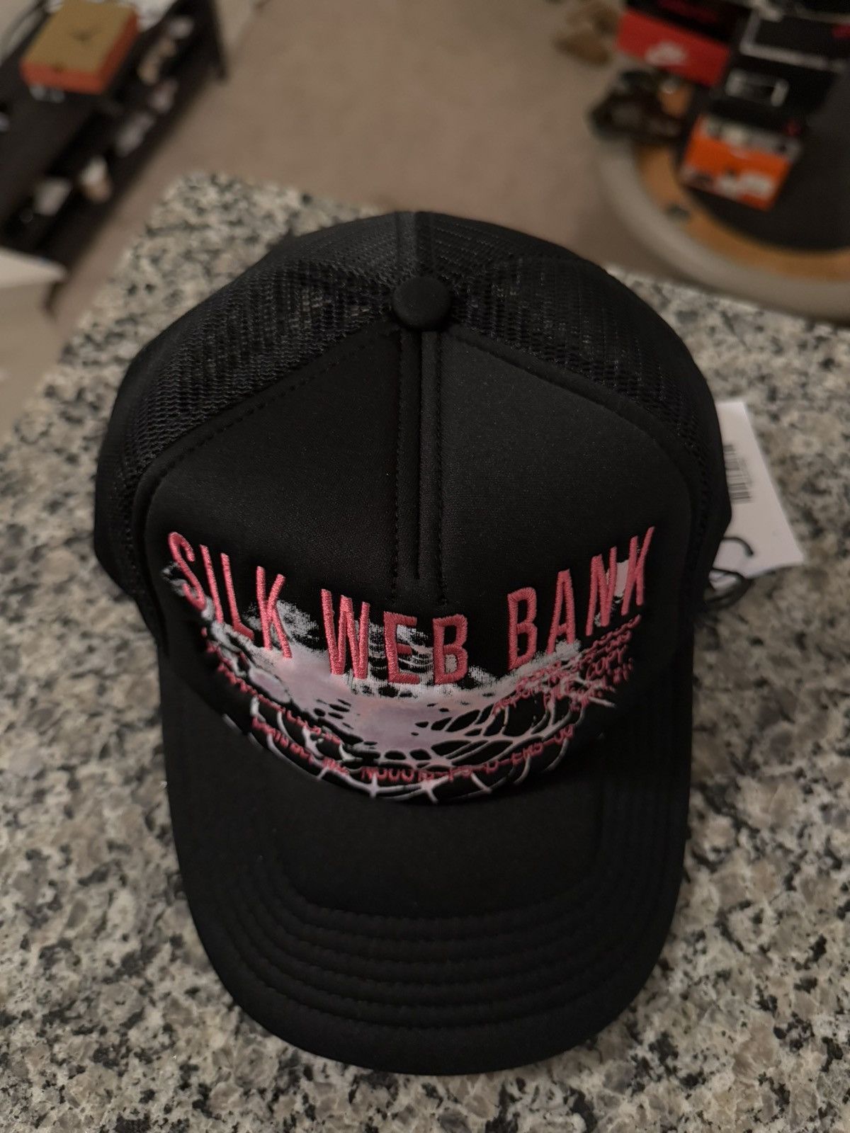 Sp5der Sp5der Worldwide “Silk Web” Black Pink SnapBack Hat Size ONE SIZE - 3 Thumbnail