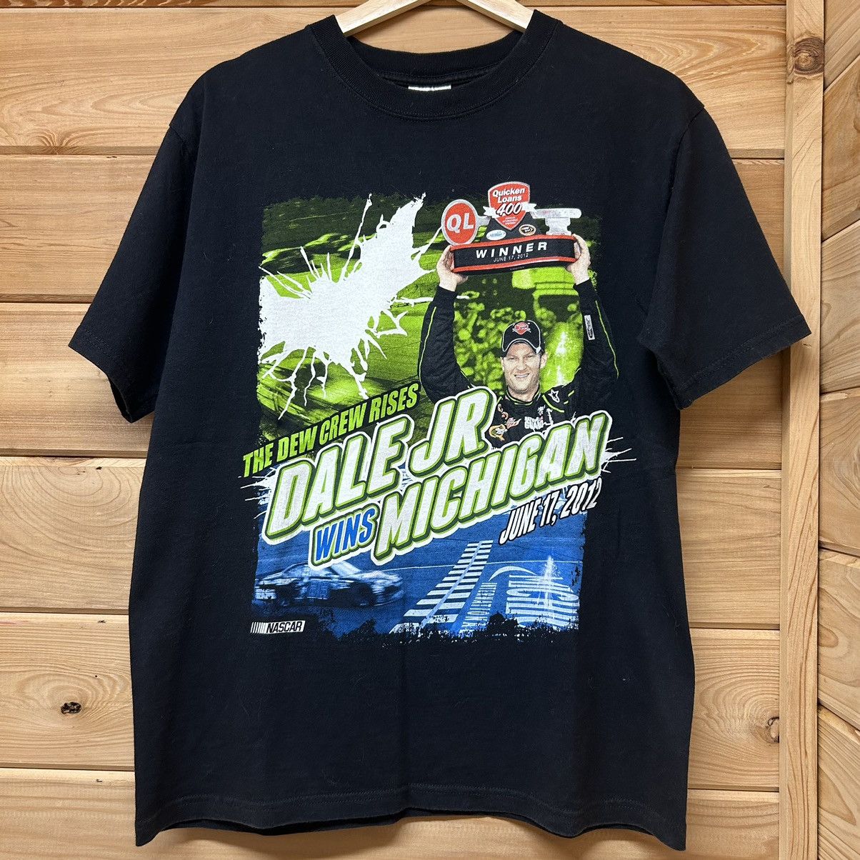 NASCAR Vintage Y2K Dale Jr. NASCAR The Dark Knight Rises T Shirt Size US M / EU 48-50 / 2 - 4 Thumbnail