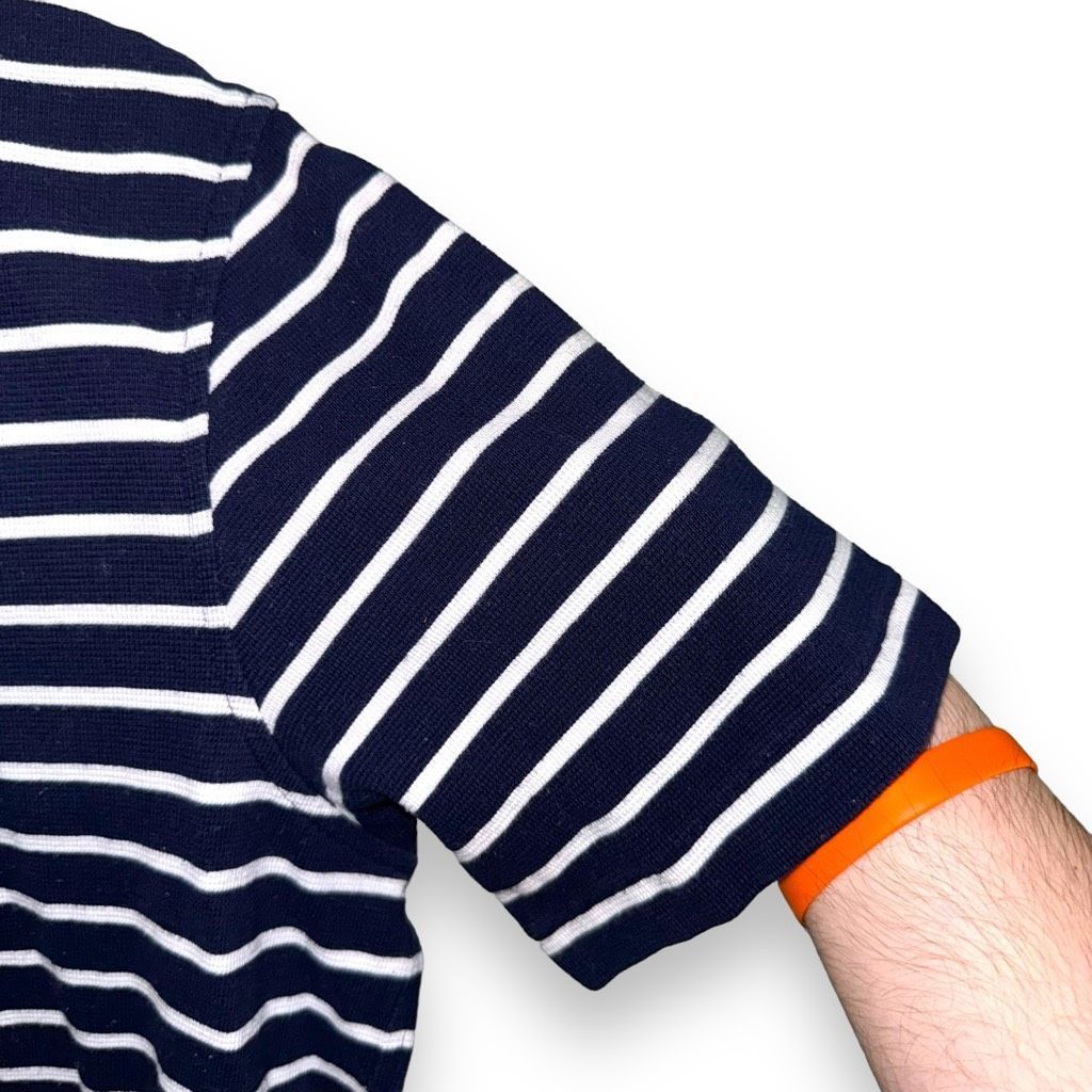Polo Ralph Lauren Polo Ralph Lauren Navy Striped Terry Cloth Polo Shirt Size M Size US M / EU 48-50 / 2 - 5 Thumbnail
