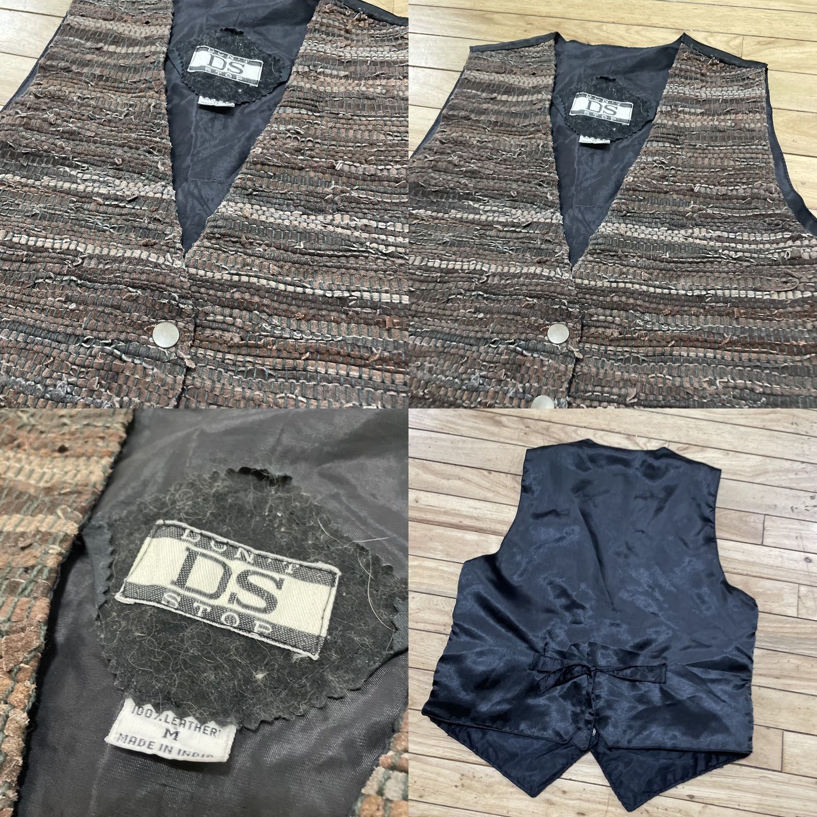 Vintage VINTAGE Don't Stop Leather Vest Men M Brown Texture Cowboy Western Southwest 90s Leather Vest Mens Size US M / EU 48-50 / 2 - 11 Thumbnail
