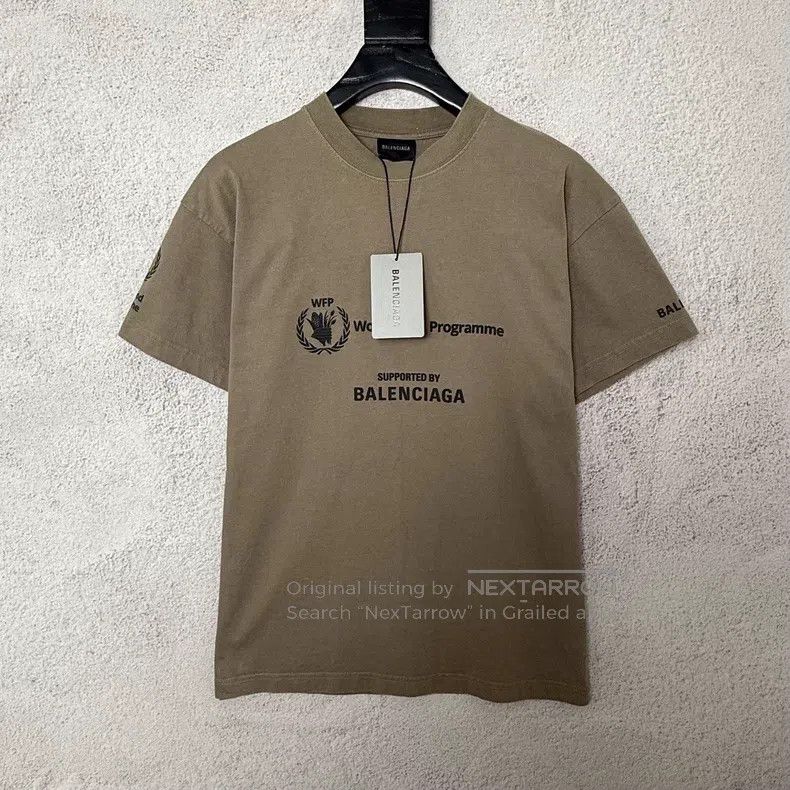 Balenciaga Balenciaga WFP Logo Embroidered Short Sleeve T-Shirt - Bro Size US XS / EU 42 / 0 - 1 Thumbnail