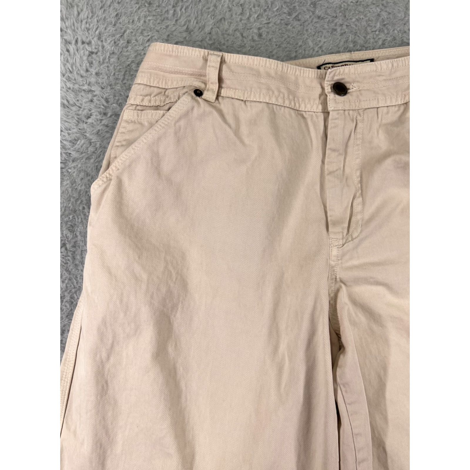 Vintage Caribbean Joe Capri Pants Womens 14 Light Pink Twill Golf Casual Resort Size 36" / US 14 / IT 50 - 6 Thumbnail