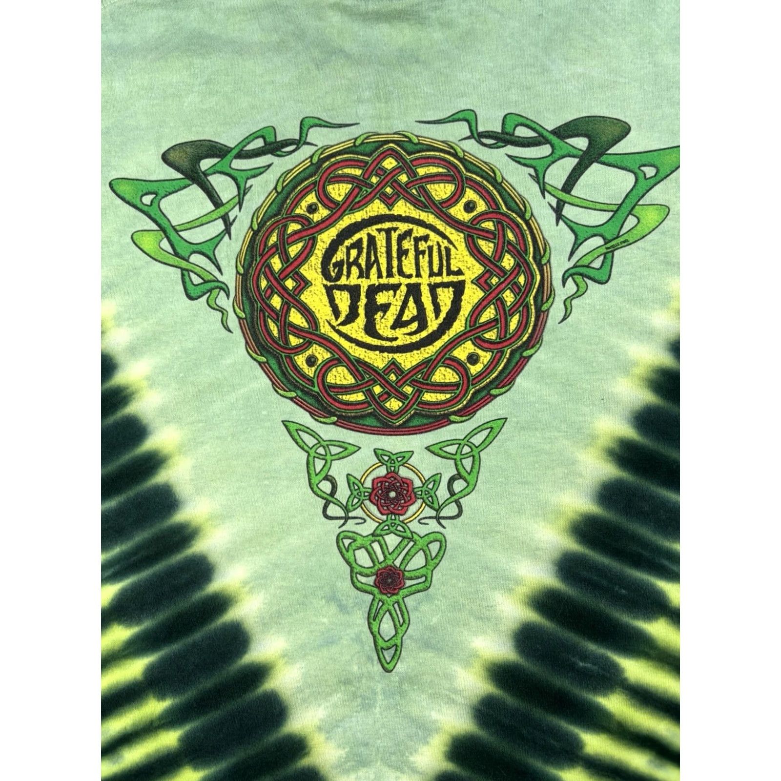 Gildan VINTAGE Grateful Dead T Shirt Size L Green Shamrock Celtic Tie Dye 2004 Gildan Men's Short Sleeve Crew Neck Graphic Print Regular Cotton Double-Sided Size US L / EU 52-54 / 3 - 6 Thumbnail