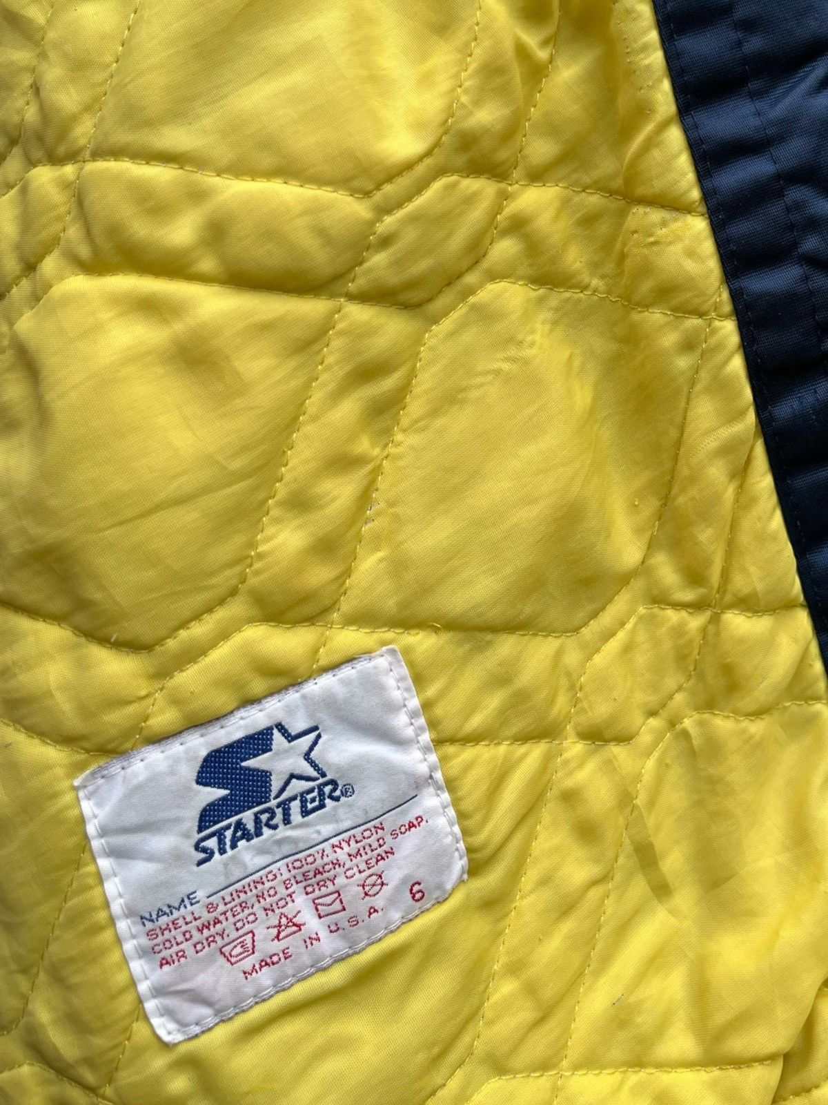 Starter Vintage Starter Michigan Wolverines Satin Varsity Jacket Size US M / EU 48-50 / 2 - 16 Thumbnail