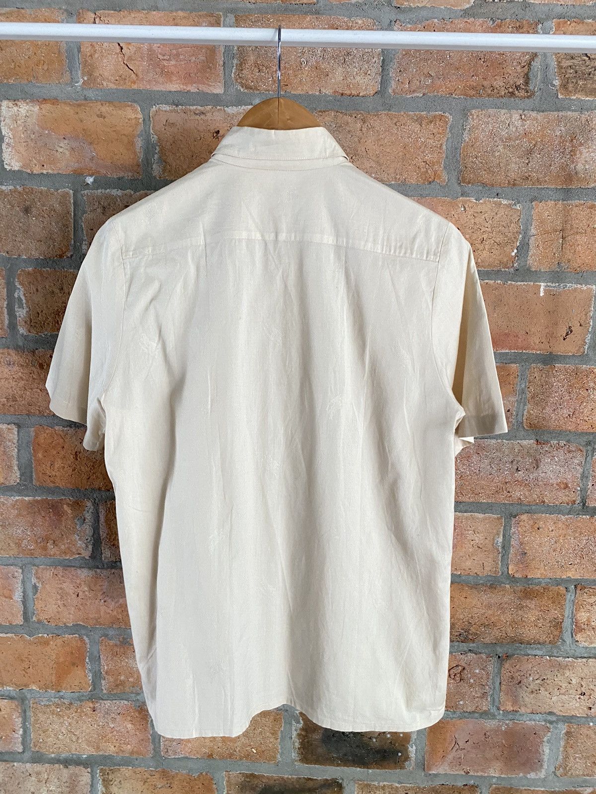 Burberry BURBERRY Beige Pleated Button-Up Shirt Size M / US 6-8 / IT 42-44 - 11 Thumbnail