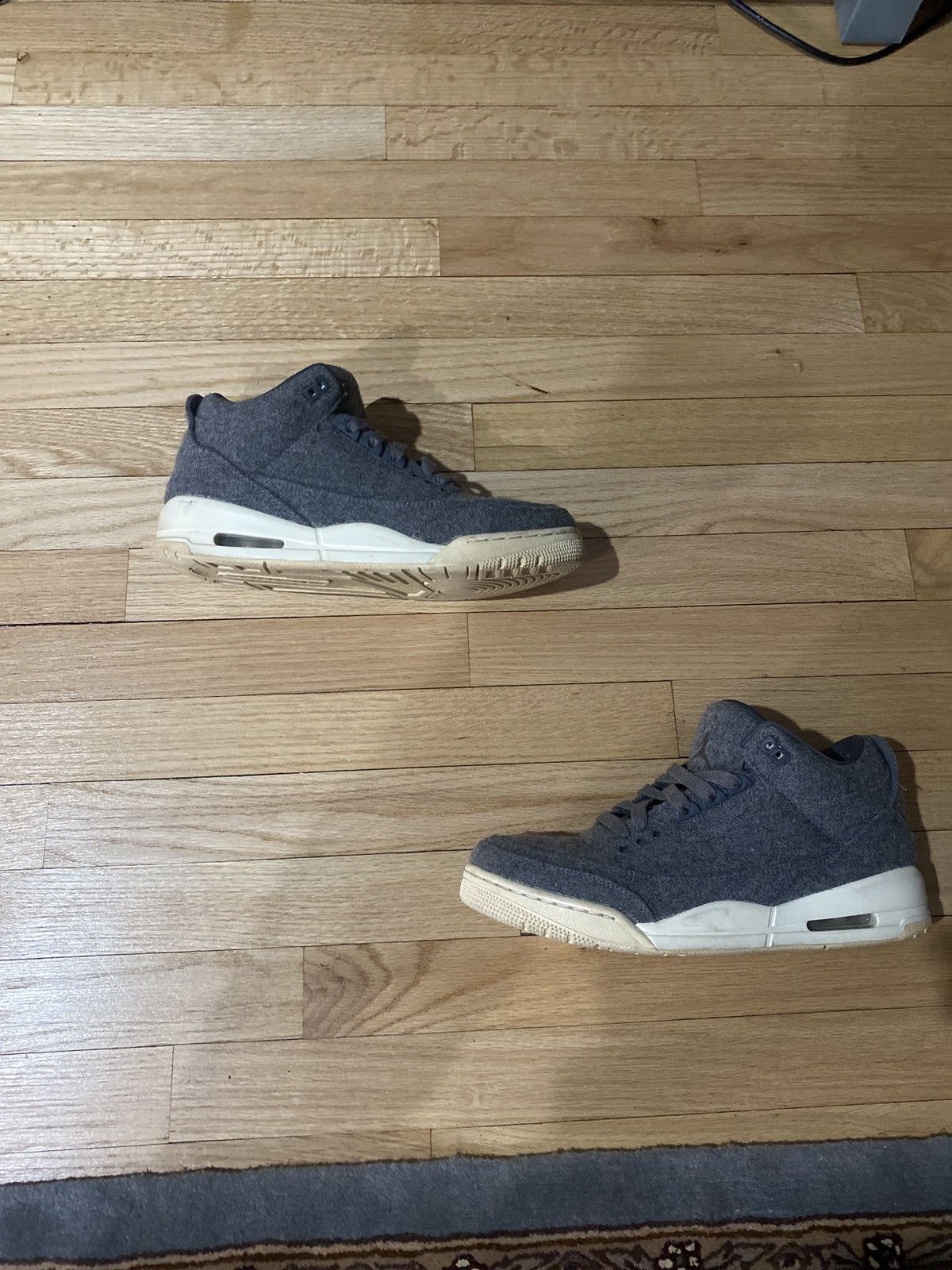 image of Carpet Air Jordan 4 Shoes in Grey, Men's (Size 10)