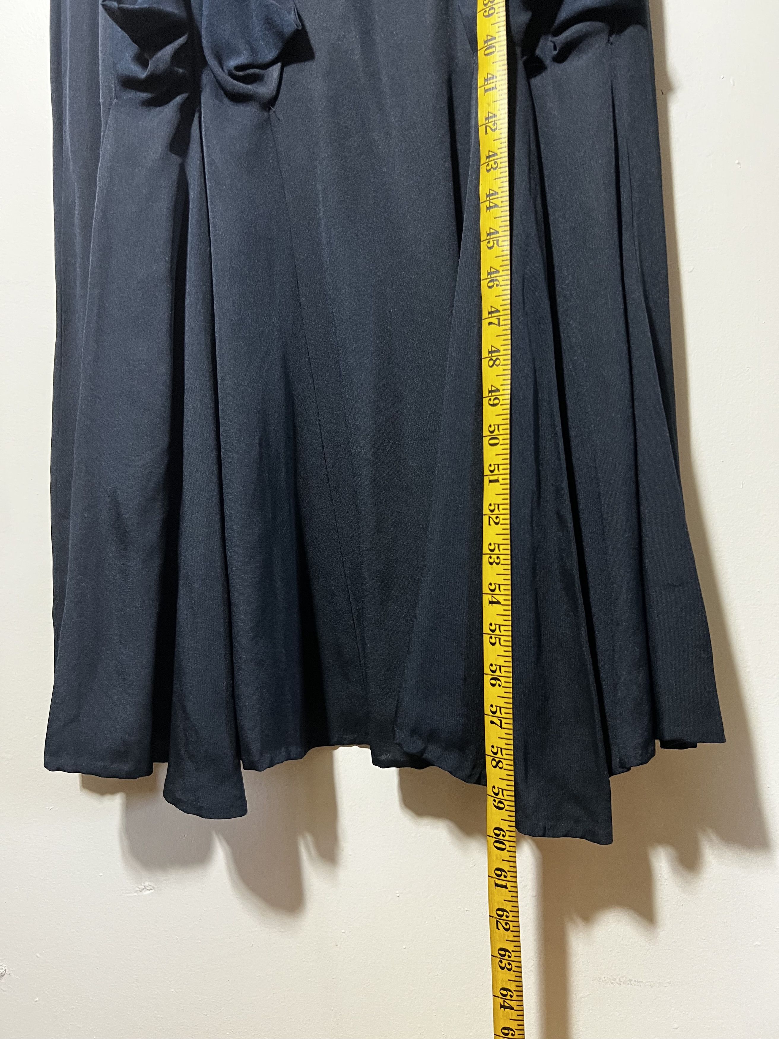 Other × Vintage Vintage 1940's Dark Blue Gown w White Bakelite Buttons Size M / US 6-8 / IT 42-44 - 14 Thumbnail