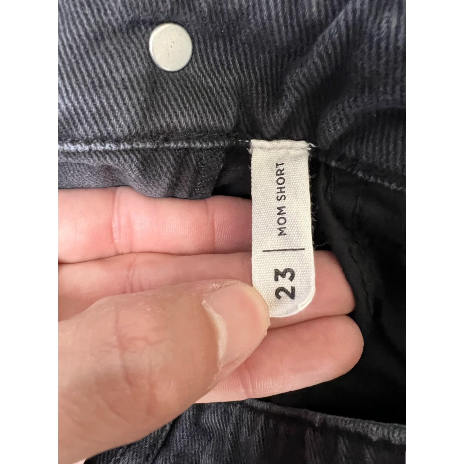 Pacsun PacSun Womens Black Mom Short Denim Jean Shorts High Rise Cuffed Casual 23 Heritage: Vintage No Size 40" / US 18 - 5 Thumbnail