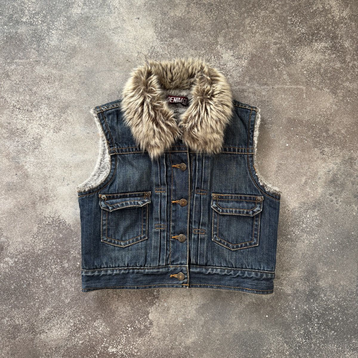 Seditionaries Japan Style Vintage Y2K Grunge Faux Fur Cropped Vest Size M / US 6-8 / IT 42-44 - 1 Thumbnail