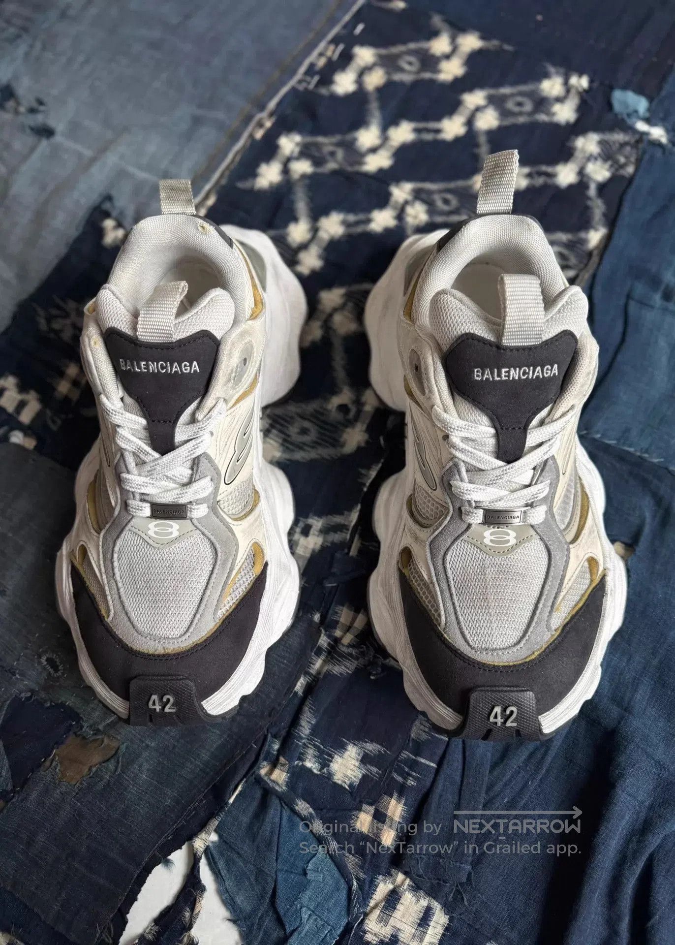 Balenciaga Multi Color Low-Top Sneakers Size 9. Size US 9 / EU 42 - 4 Thumbnail
