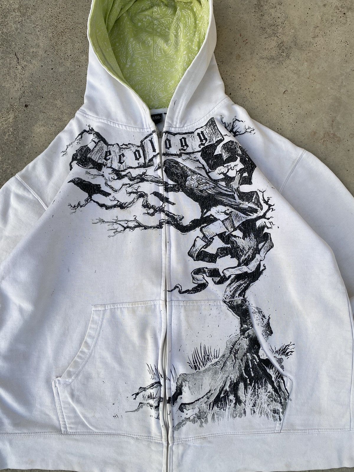 If Six Was Nine Distressed Japanese Gothic Poem Zipper Hoodie Size US L / EU 52-54 / 3 - 2 Thumbnail