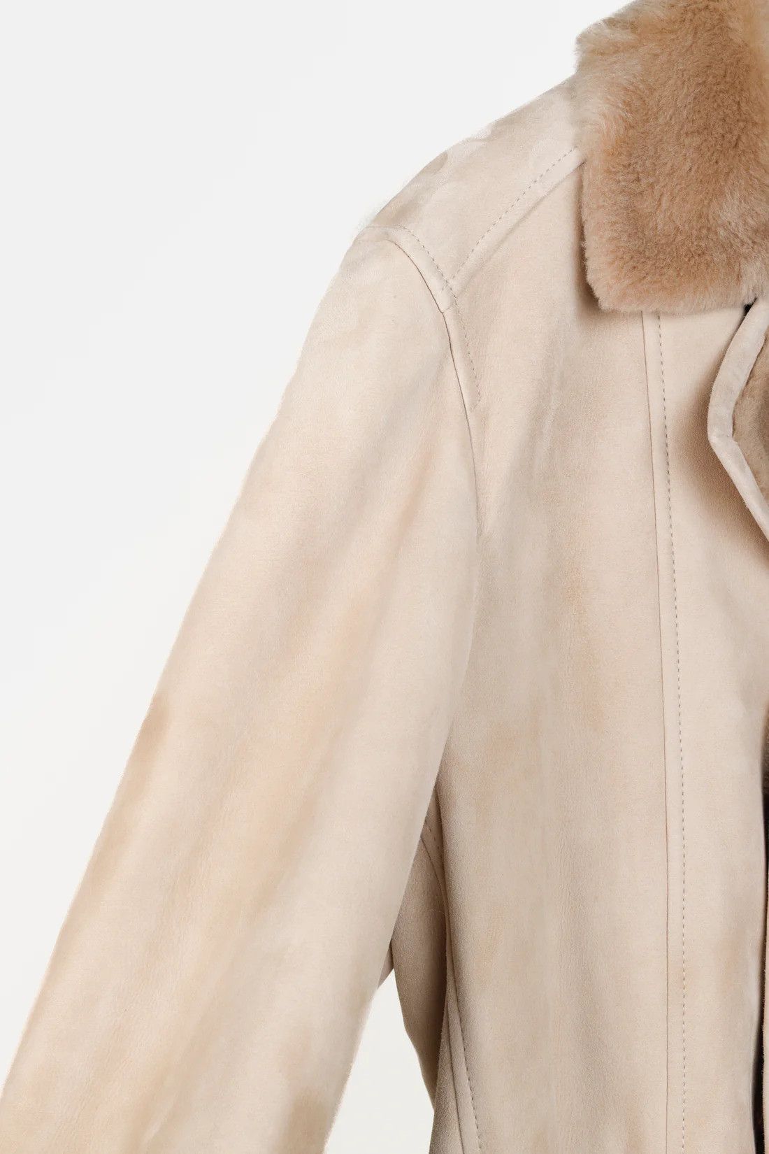 Brunello Cucinelli Brunello Cucinelli F/19 Straight Hair Shearling Pea Coat Size US S / EU 44-46 / 1 - 6 Thumbnail