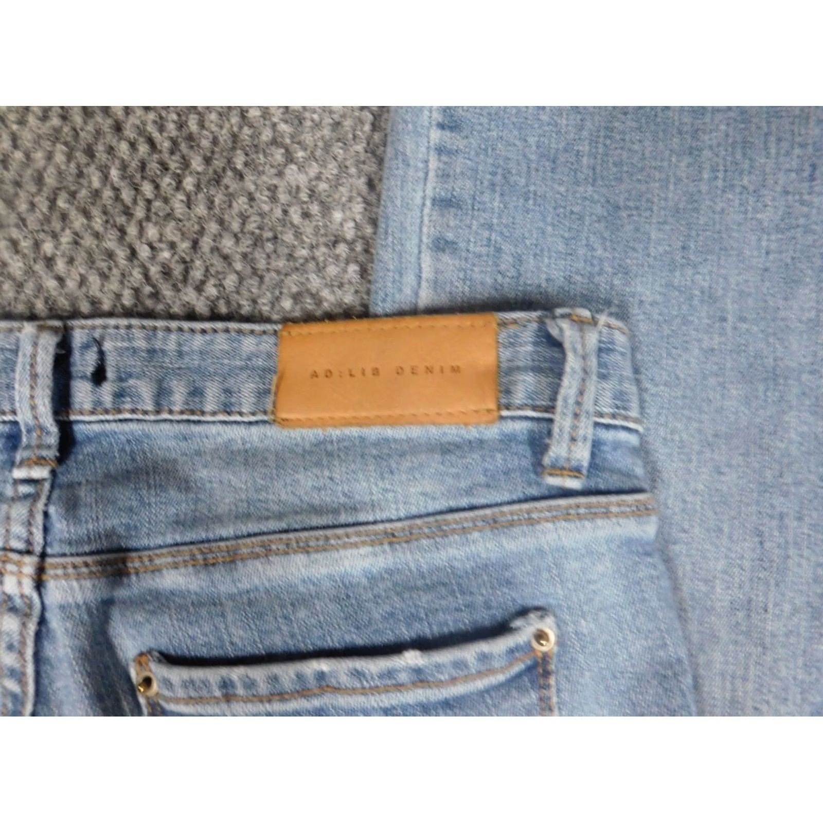 Denime Ad Lib & Denim Jeans Womens Small Blue Straight Regular Stretch 28in Inseam 24in Zip Denim Size 28" / US 6 / IT 42 - 7 Thumbnail