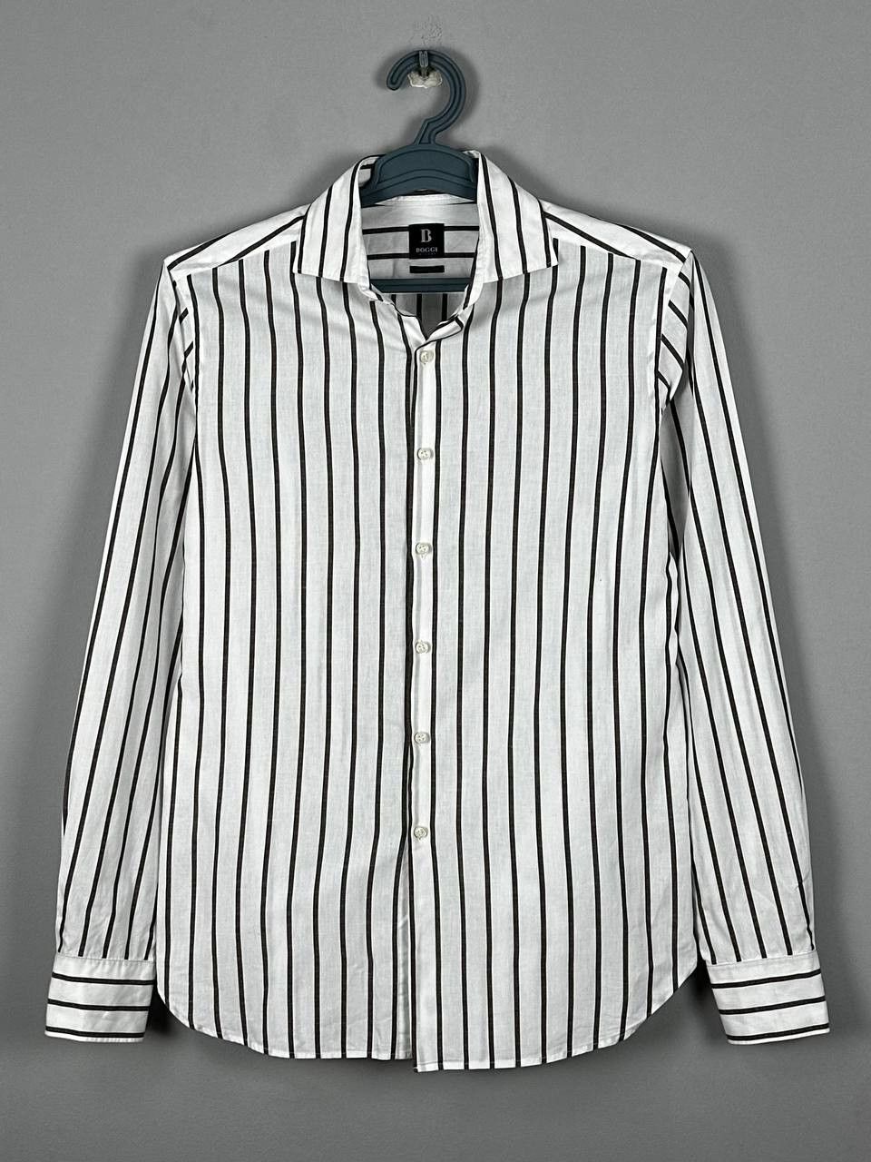Boggi Boggi Milano Luxury Striped Long Sleeve Shirt Size US S / EU 44-46 / 1 - 1 Thumbnail