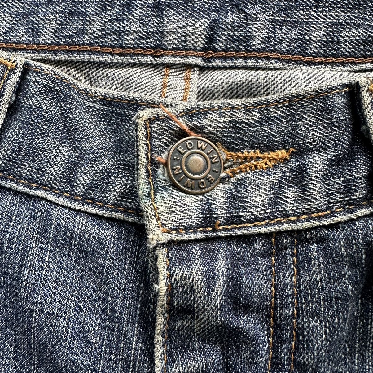 Japanese Brand W30 Vintage Edwin 503 Faded Distressed Denim Jean Pant Size US 30 / EU 46 - 6 Thumbnail