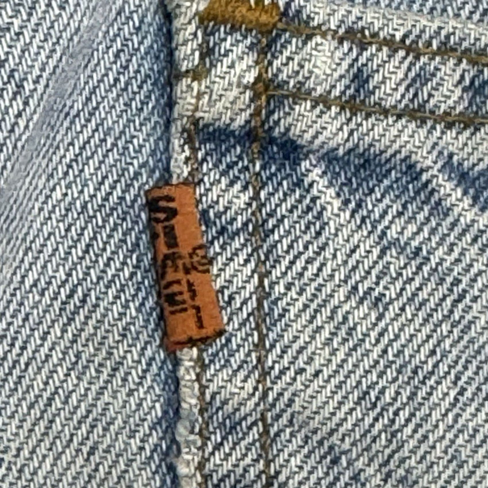 Levi's VINTAGE Levi's 506 Jeans Men 38x30 Distressed Orange Tab 5-Pocket Straight USA Made 80s 90s Hipster Grunge Denim Blue 100% Cotton Mens Size US 38 / EU 54 - 5 Thumbnail