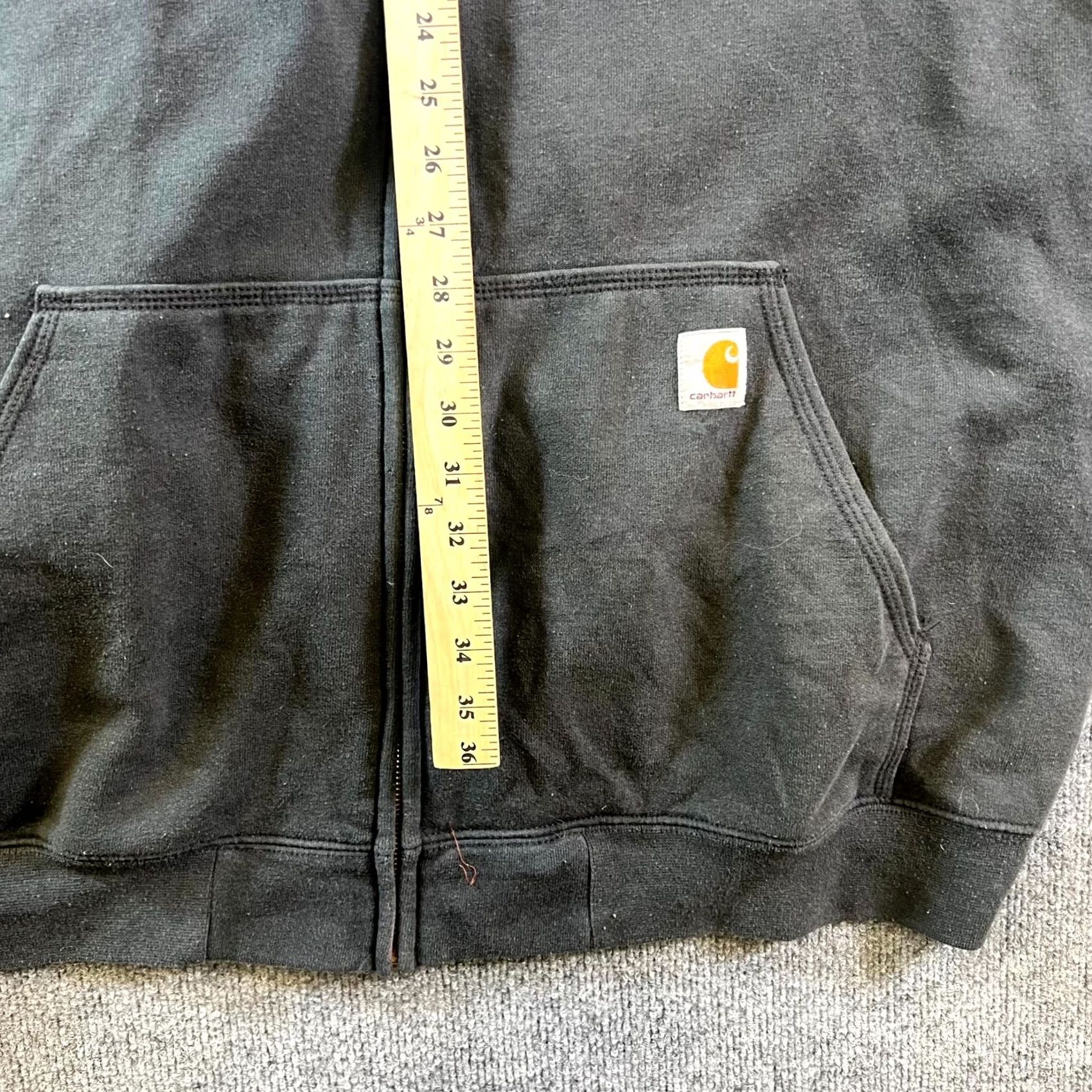 Carhartt Carhartt Hoodie Men's 3XL Black Cotton Full-Zip Fleece Lined Sweatshirt Travel Size US XXL / EU 58 / 5 - 3 Thumbnail