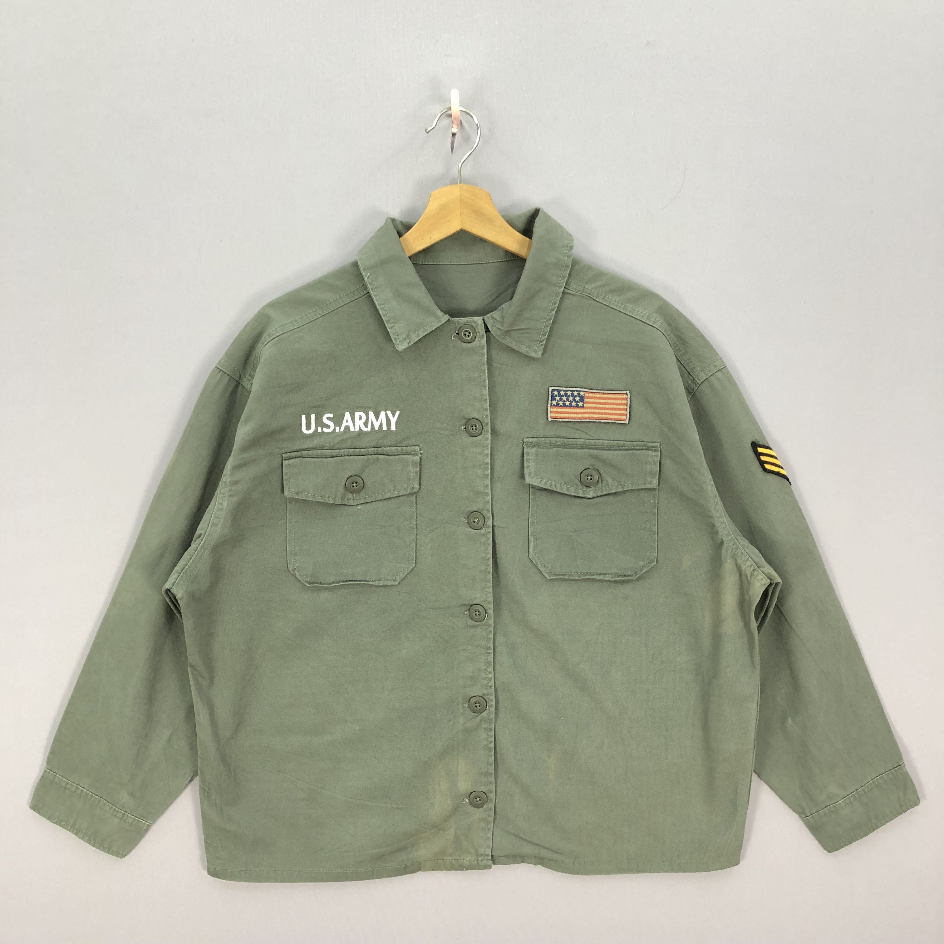 Japanese Brand × Vintage Vintage US Army Japanese Military Shirt Jacket Size US XL / EU 56 / 4 - 2 Thumbnail