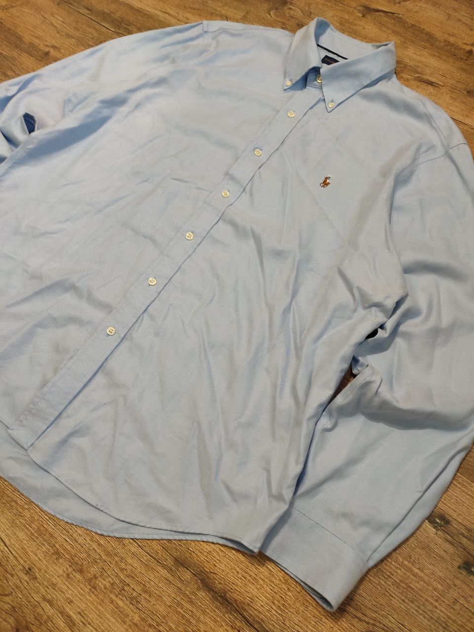 Polo Ralph Lauren Ralph Lauren Mens Blue Chambray Shirt Long Sleeve NON-IRON Size US XL / EU 56 / 4 - 2 Thumbnail